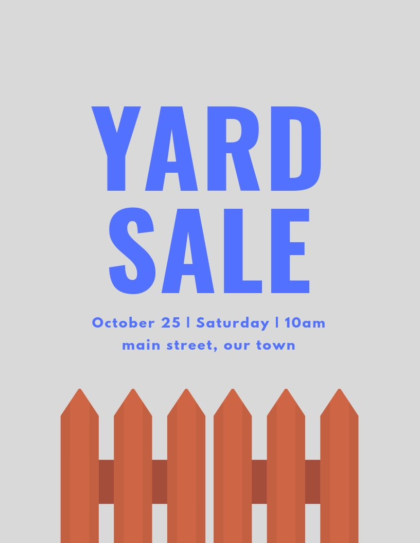 yard sale sign environmental print