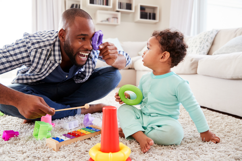 dad with toys