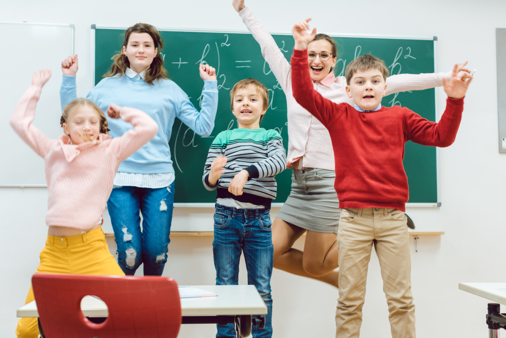 children jumping